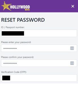 Hollywoodbets password Reset Guide .